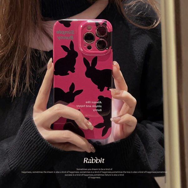 Apple iPhone 13 Serie Plastik Handyhülle Kaninchen Mode iPhone 13 Pro Max – Bild 6